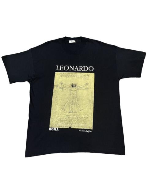 Other Designers VINTAGE 1990s LEONARDO DA VINCI ITALIAN GRAFFITI TSHIRT