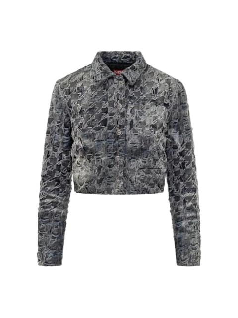 Diesel Diesel Distressed Tweed Jacket Grey