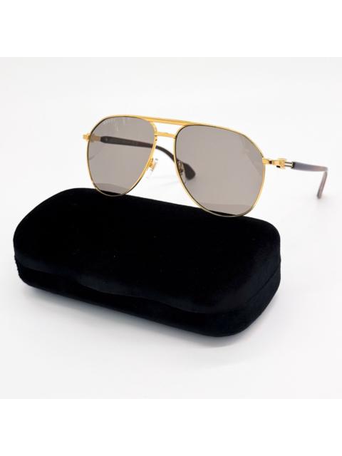GUCCI NEW GUCCI SUNGLASSES GG1220S 002 GOLD/GRAY MEN EYEWEAR GUCCI