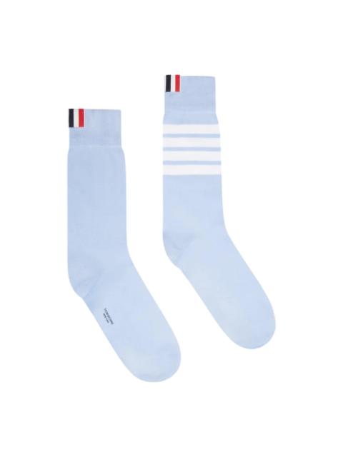 Thom Browne Lightweight Cotton 4-Bar Mid Calf Socks Women