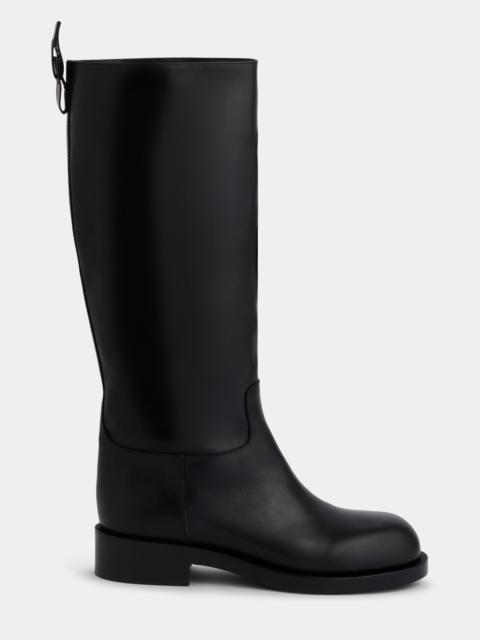 Paco Rabanne BLACK BOOTS IN SMOOTH LEATHER