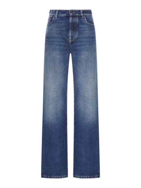 Miu Miu Miu Miu Women Wide-Leg Jeans In Délavé-Effect Denim