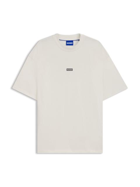 HUGO LOOSE-FIT T-SHIRT IN COTTON WITH REAR LOGO ARTWORK