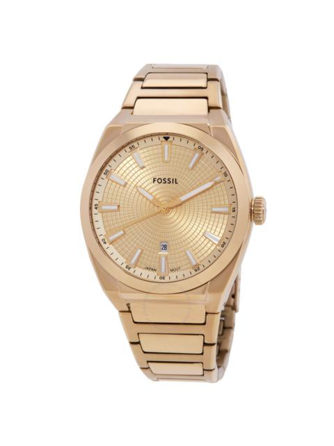 Other Designers Fossil Everett Quartz Gold Dial Men's Watch FS5965