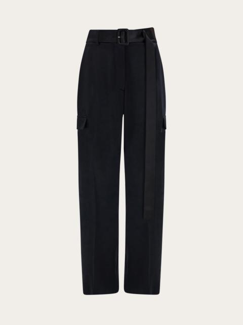 Acne Studios Satin contrast trousers - Black | REVERSIBLE