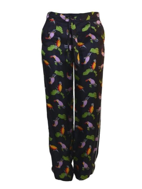 GUCCI Toucan Print Pyjama Silk Pants
