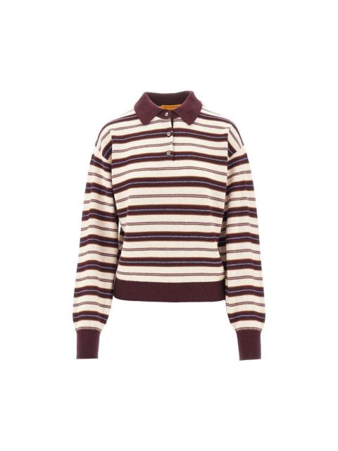GUEST IN RESIDENCE Guest In Residence Women 'Collegiate' Striped Cashmere Polo Shirt