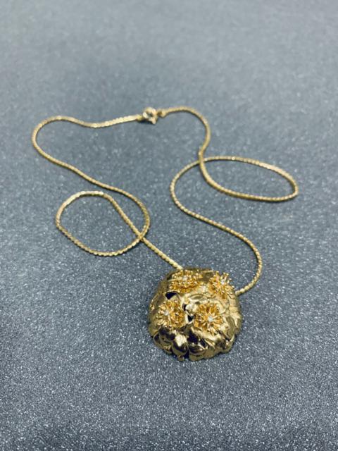 Other Designers VINTAGE LEI FLORAL GOLD PENDANT 926 NECKLACE