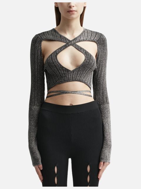 ESTER MANAS PEEPHOLE WRAP TOP