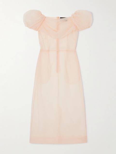 Simone Rocha Gathered Layered Tulle Midi Dress
