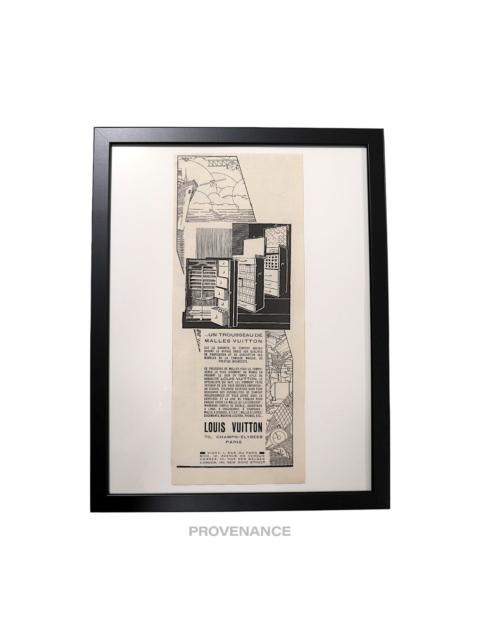 Louis Vuitton Louis Vuitton Antique Vintage Newsprint Ad - Travel Trunk