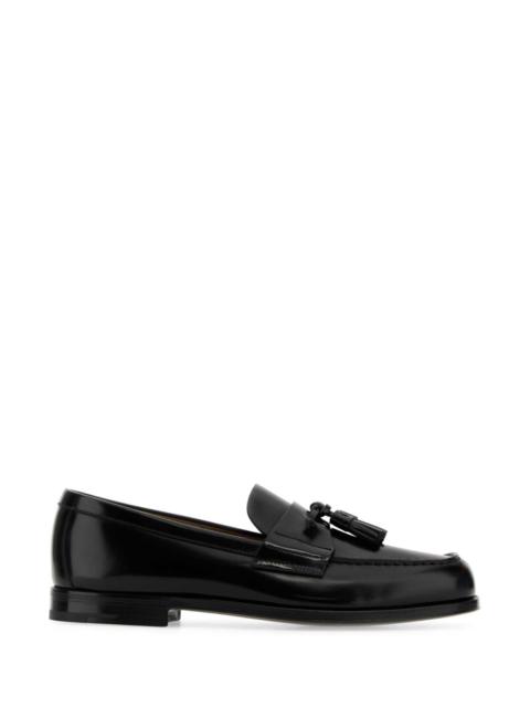 Prada Prada Men Black Leather Loafers