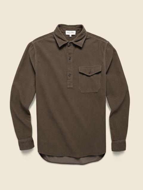 ALEX MILL Popover Cord Shirt - Umber