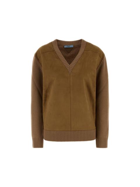 Prada PRADA Brown Wool Blend Sweater New & Authentic (Women's size