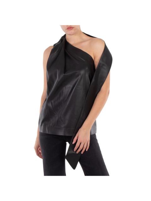 Stella McCartney Stella McCartney Ladies Black Scarf One-Shoulder Top