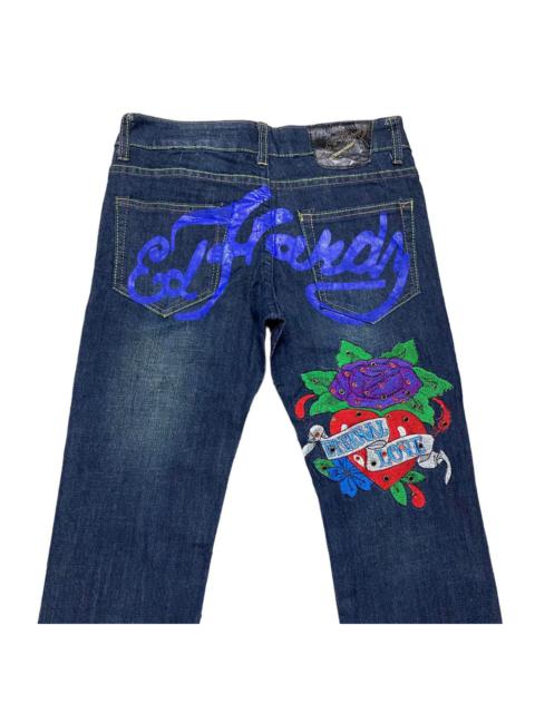 Other Designers Y2K Ed Hardy Denim Spellout Skinny Jeans