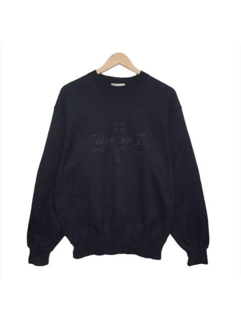 Other Designers Vintage - Gherardini Italy Embroidered Spellout Black Sweatshirt
