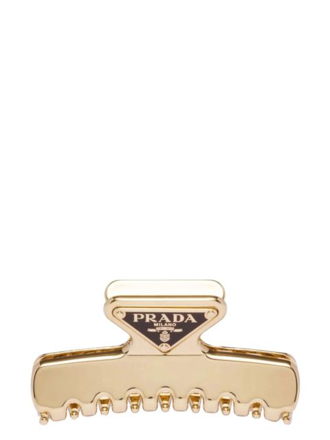 Prada Triangle logo hair clip