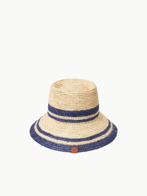 STAUD STAUD RITA BUCKET HAT NATURAL NAVY