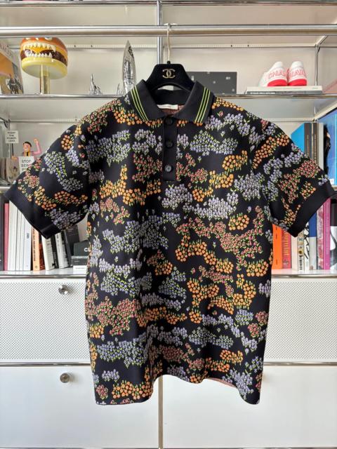 CELINE Celine Floral Print Collar Polo Shirt