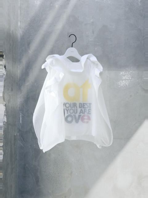 sacai Satin x Chiffon Embroidery Pullover