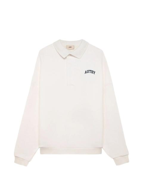 AUTRY Autry Long-sleeve Logo-detail Polo Shirt