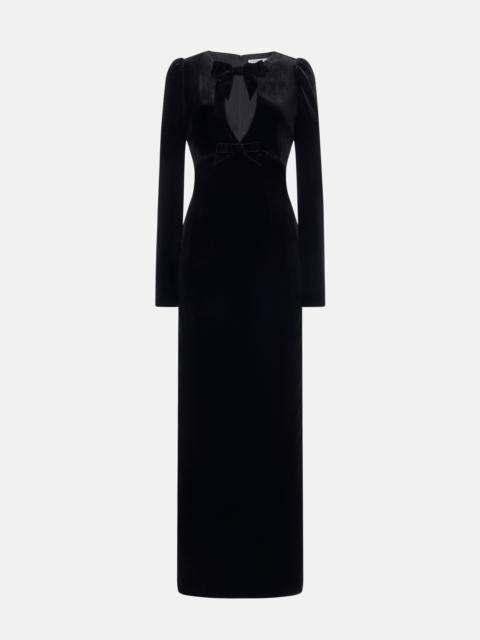 Alessandra Rich VELVET DRESS WITH BOW