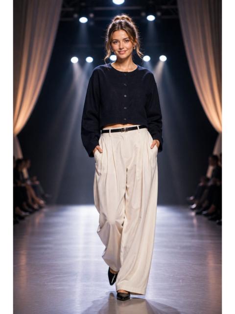 ISSEY MIYAKE 80s Issey Miyake Plantation Cropped Silhouette Jacket