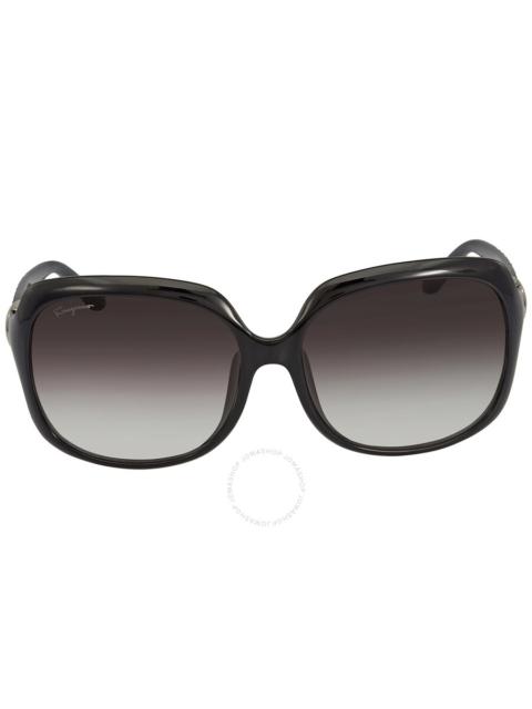 FERRAGAMO Open Box - Salvatore Ferragamo Grey Gradient Square Ladies Sunglasses SF739SA 001 59