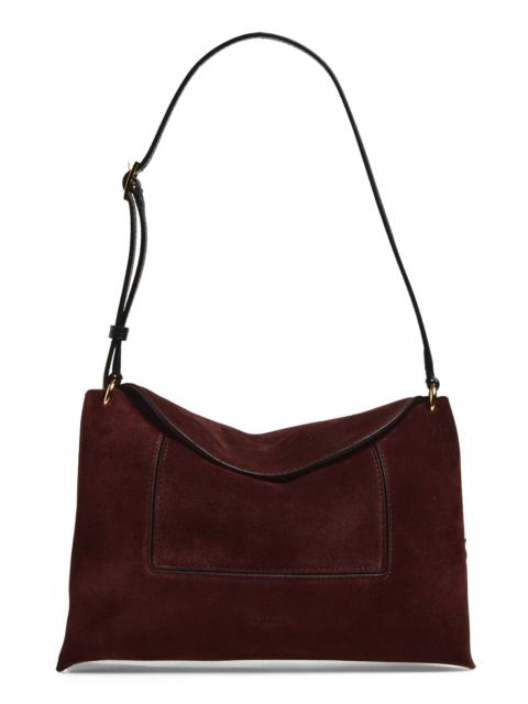 WANDLER Wandler Penelope Slouch Suede Shoulder Bag in Acai Suede at Nordstrom