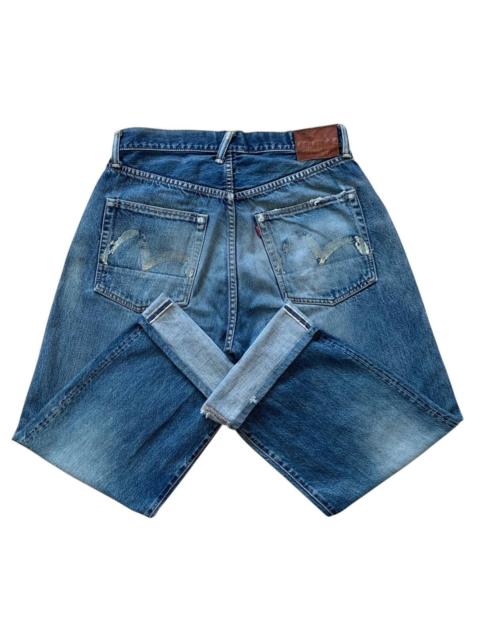 EVISU Rare.. Distressed Evisu Denim Jeans Pants