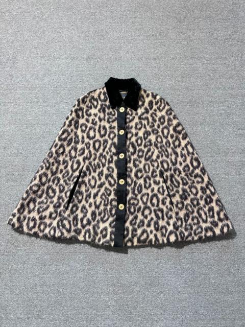 VERSACE Versace Leopard Cape Coat