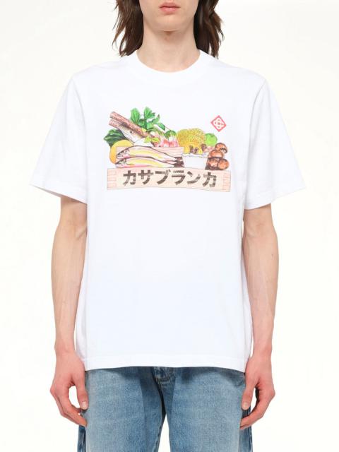 CASABLANCA Casablanca Ingredient Printed T-Shirt in White