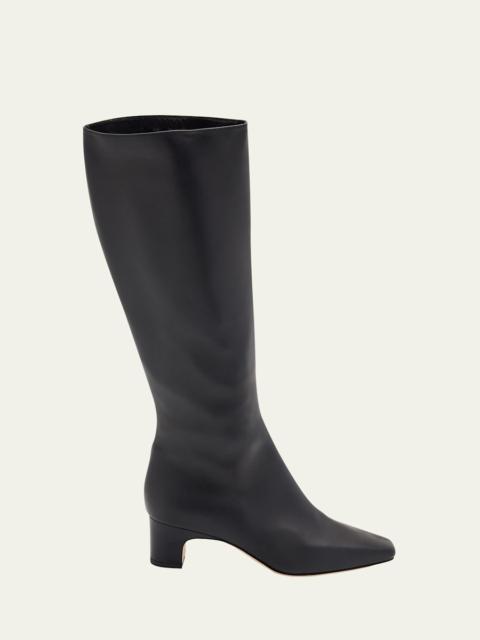 Manolo Blahnik Ofara Knee-High Leather Boots