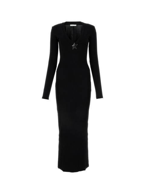 AREA Black stretch viscose dress
