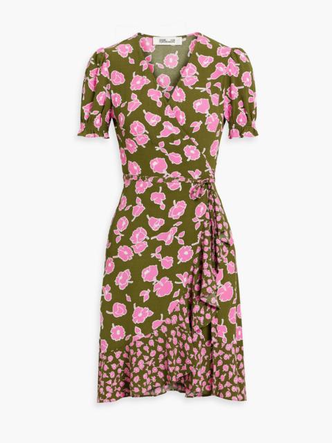 DIANE VON FURSTENBERG Emilia floral-print crepe mini wrap dress
