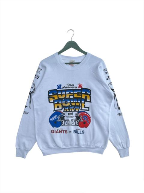 Other Designers Fruit Of The Loom - RARE🔥1991 Silver Anniversary Super Bowl Match Sweatshirt