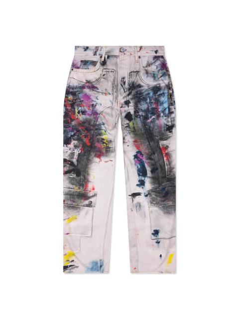 Acne Studios 1981 BAGGY FIT JEANS - WHITE/MULTI