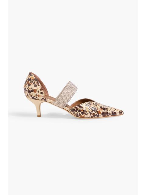MALONE SOULIERS Maisie metallic printed elaphe pumps