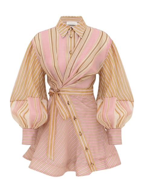 Zimmermann ALCHEMY STRIPED MINI DRESS