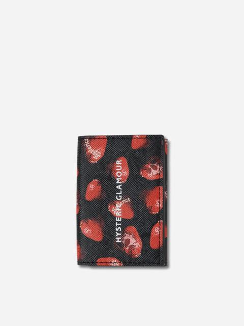 Hysteric Glamour Skull Berry Tri-Fold Wallet Black