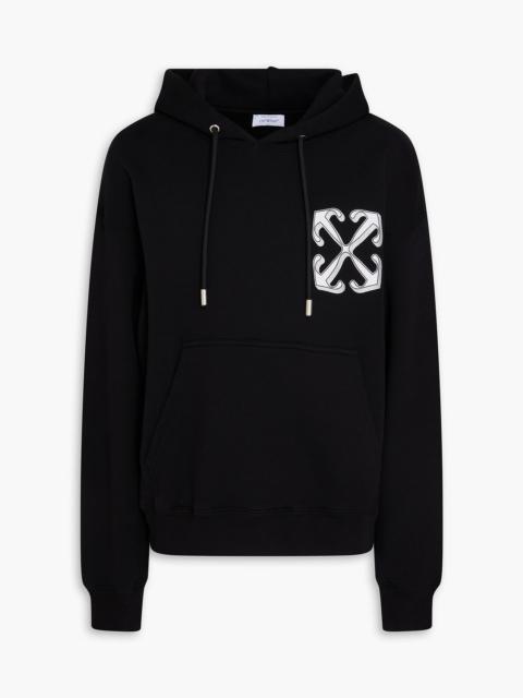 Off-White Printed French cotton-terry hoodie