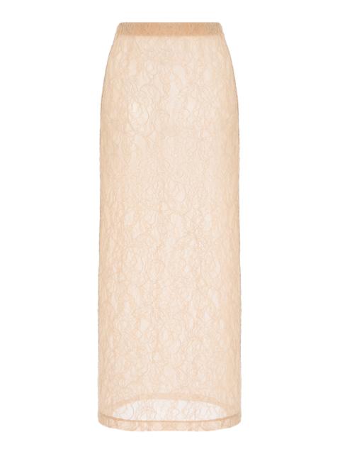 WARDROBE.NYC Lace Tube Skirt khaki