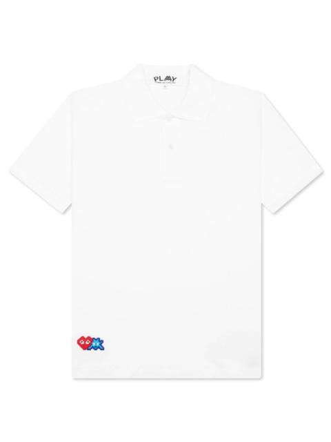 Comme des Garçons PLAY COMME DES GARCONS PLAY X THE ARTIST INVADER POLO - WHITE