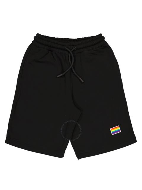 Burberry Open Box - Burberry Black Pride Badge Drawstring Shorts, Size X-Small
