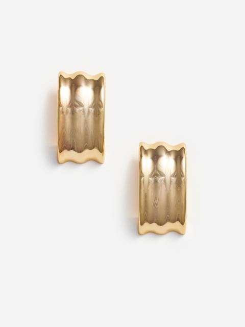 self-portrait Gold Ridged Earrings