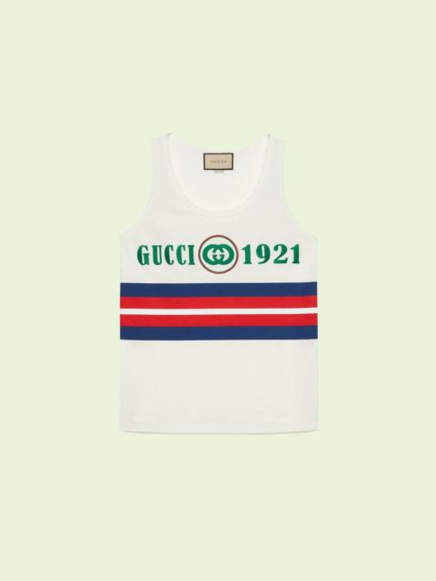 GUCCI Gucci Logo 1921 Cotton Tank Top
