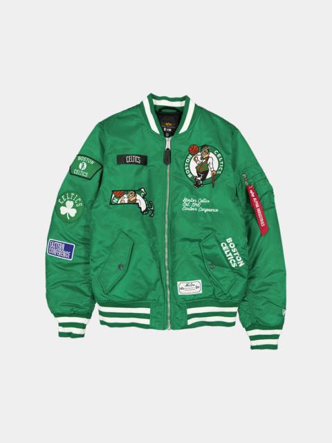 ALPHA INDUSTRIES BOSTON CELTICS X ALPHA X NEW ERA MA-1 BOMBER JACKET (KELLY GREEN)