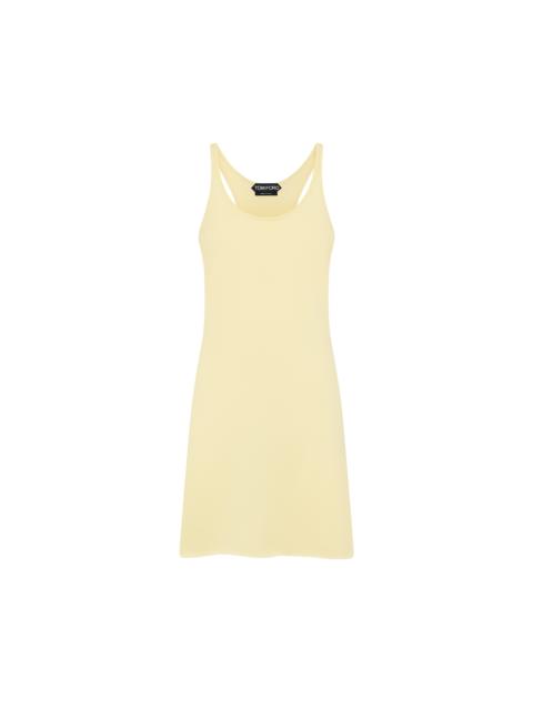 TOM FORD MERINO PIQUE SLEEVELESS SHORT TANK DRESS