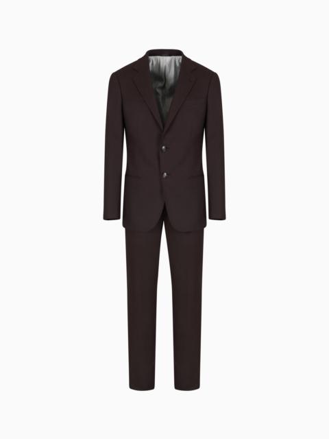 GIORGIO ARMANI SINGLE-BREASTED SOHO LINE SUIT IN VIRGIN WOOL CLOTH